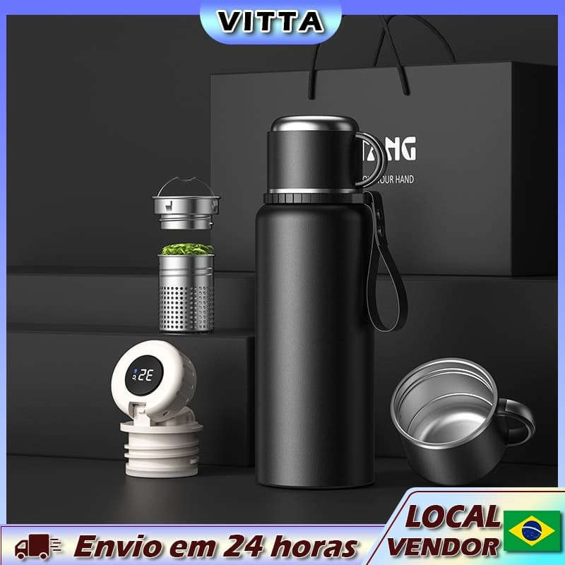 VITTA copo térmico 316 aço inoxidável chaleira de grande capacidade ao ar livre portátil isolamento térmico frio mantend