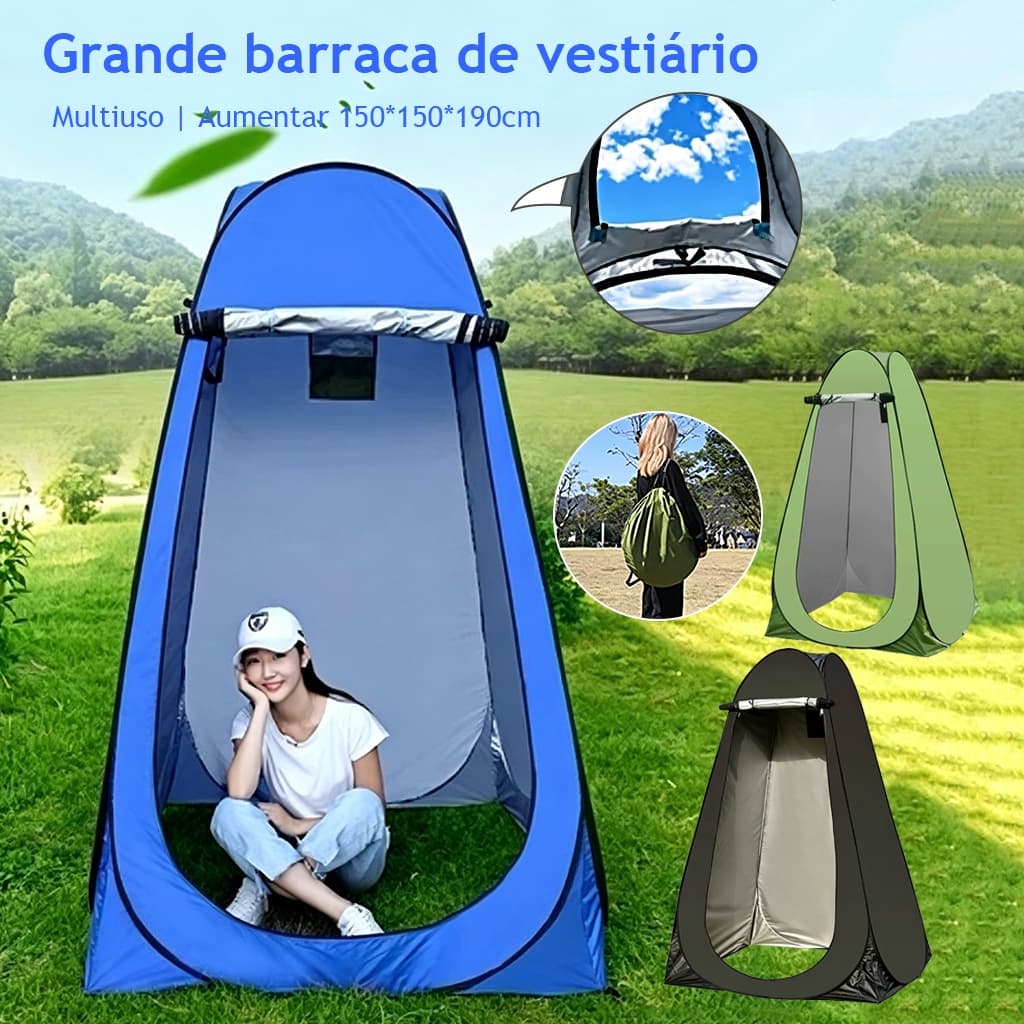 Tenda Portátil Para Troca De Roupa, Chuveiro De Camping Pop-Up Versão De Duas Janelas, 150*150*190CM