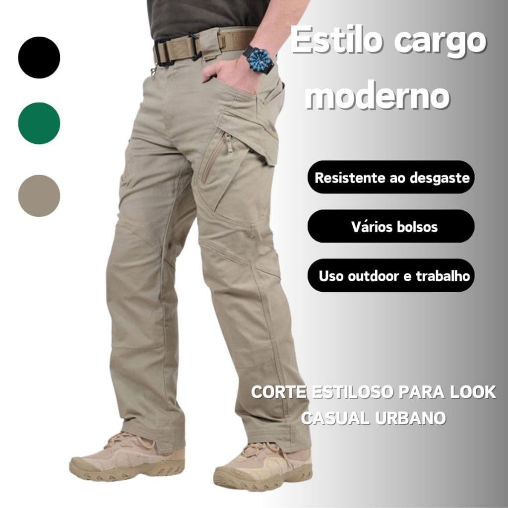 Calça Cargo Masculina Nova impermeável, resistente a rasgos e desgaste para trilha, camping,ar livre