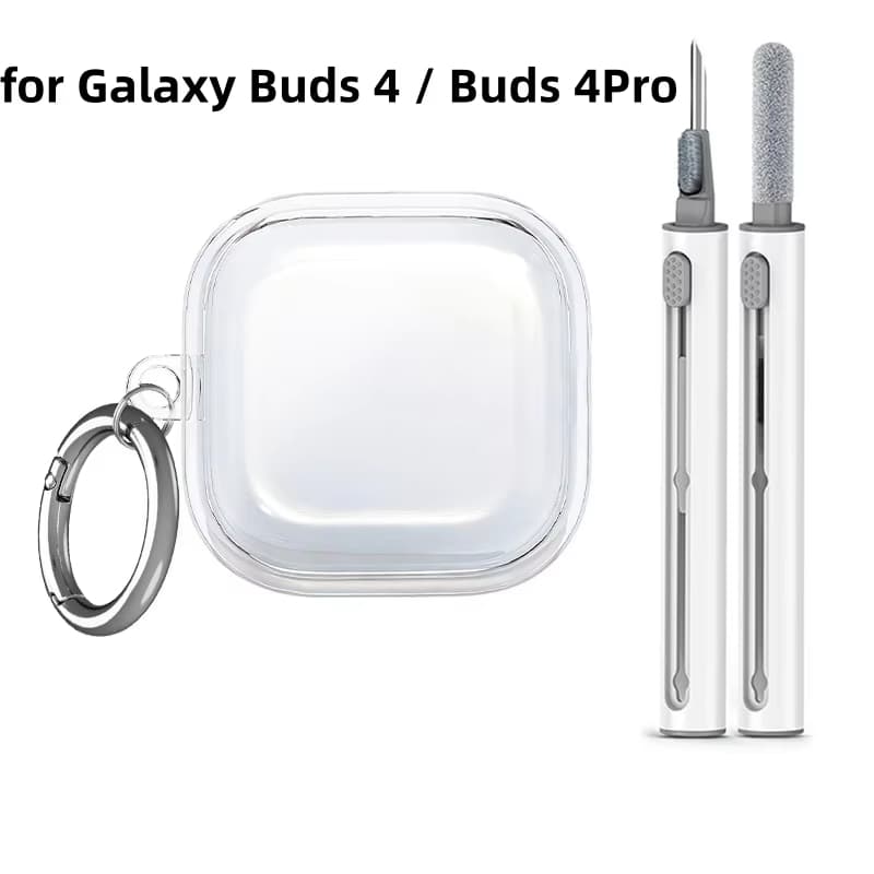 2026 Para Galaxy Buds 4Pro Caso Macio Transparente TPU Samsung 4 Acessórios Do Fone De Ouvido Com Caneta Mais Limpa