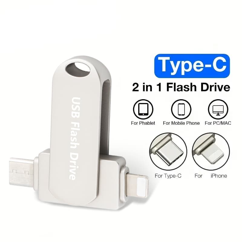 Mini Unidade Flash OTG De Alta Velocidade Para iPhone , Bastão De Armazenamento De Fotos Portátil E Memória De Expansão
