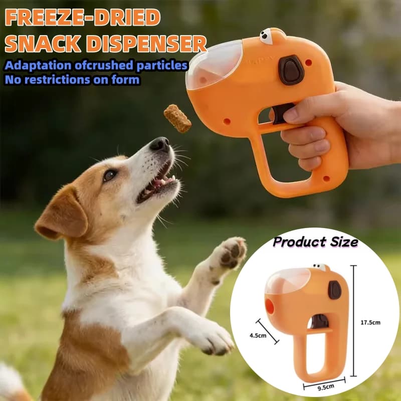 Lançador de Petiscos para Cães e Gatos | Brinquedo Interativo Liofilizado seguro e inofensivo Interação fácil