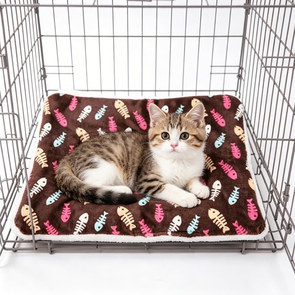Cama Para Animais De Estimação Fica Suja Muito Rápida ? Pegue Esta Almofada Coral Em Espinha De Peixe Lavável !