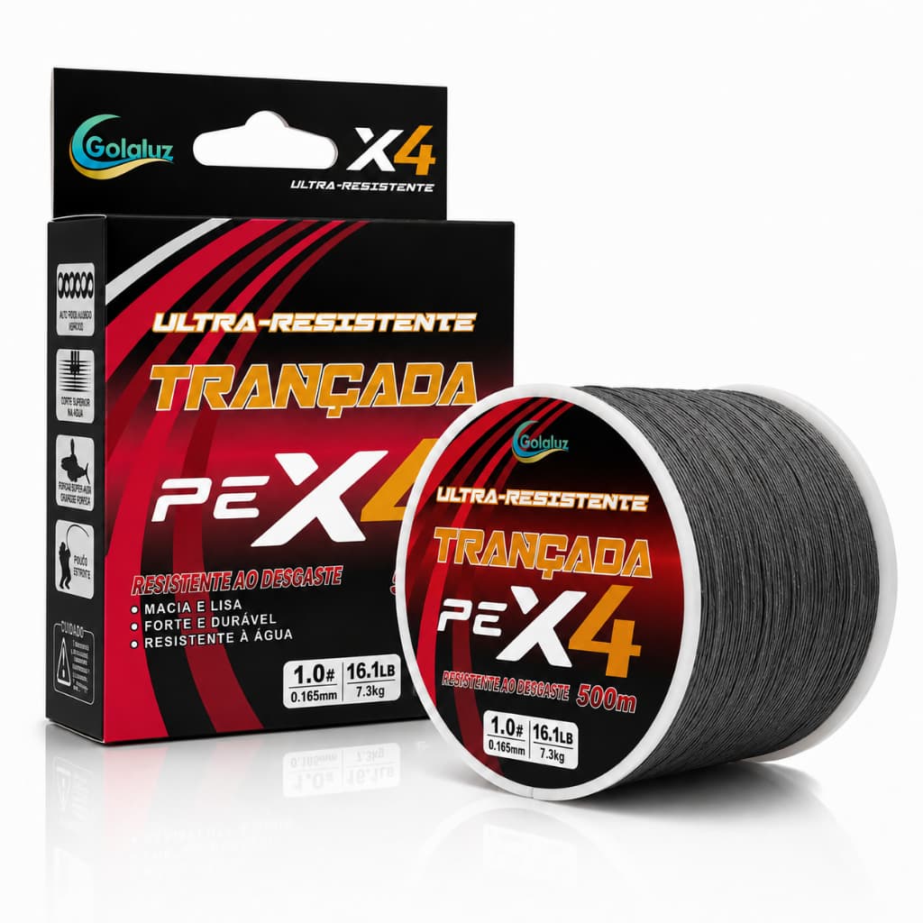 Linha de Pesca MultifilamentoTrançada PE100M/300M/500M Forte Para  Pesca Da Carpa Pesca Resist Forte