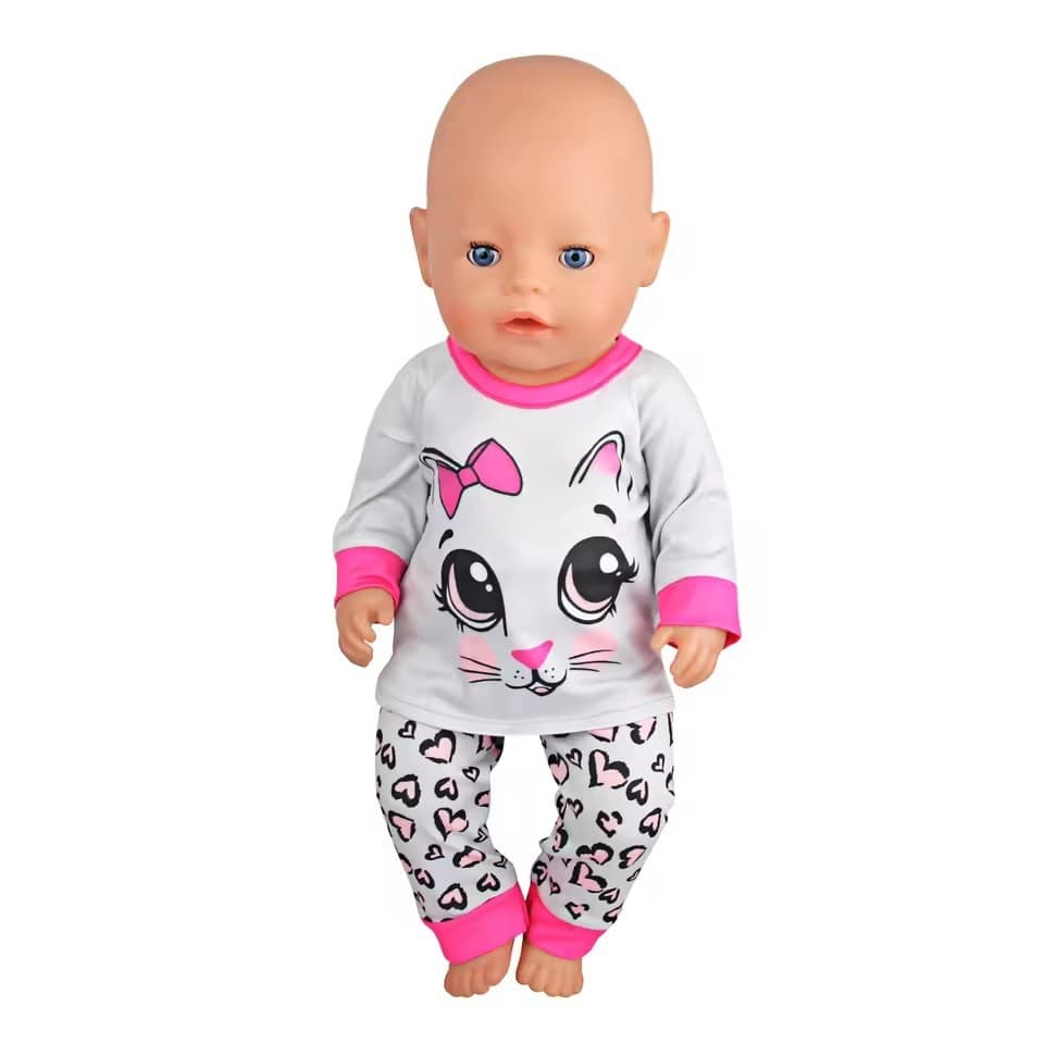 Roupas De Boneca Pijamas Para 43cm Bebê Recém-Nascido & Americano 18 Polegada Menina Unicórnio Tubarão Dos Desenhos Anim
