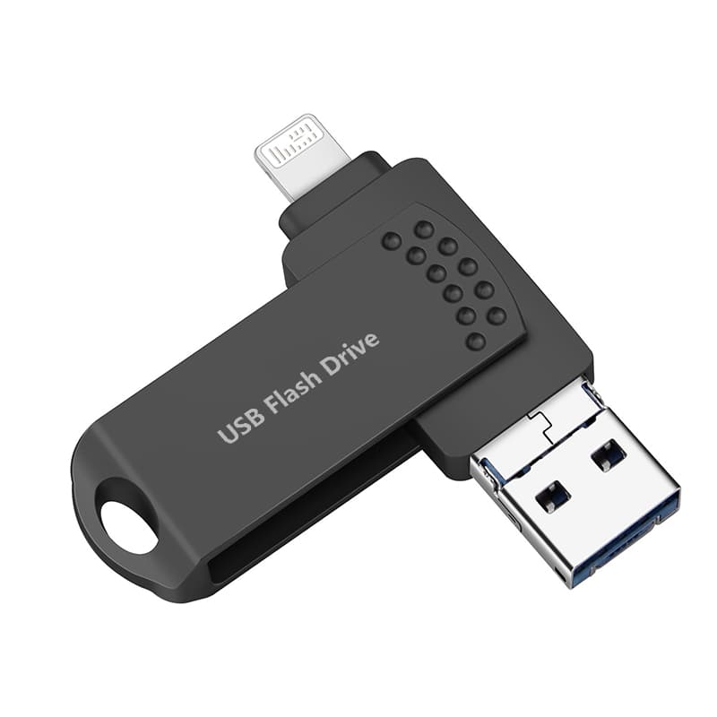 Unidade USB Móvel De Metal Ultrarrápido De 2 Tb 3 Em 1 Micro E Bastão De Armazenamento , Flash OTG Durável , Compatível