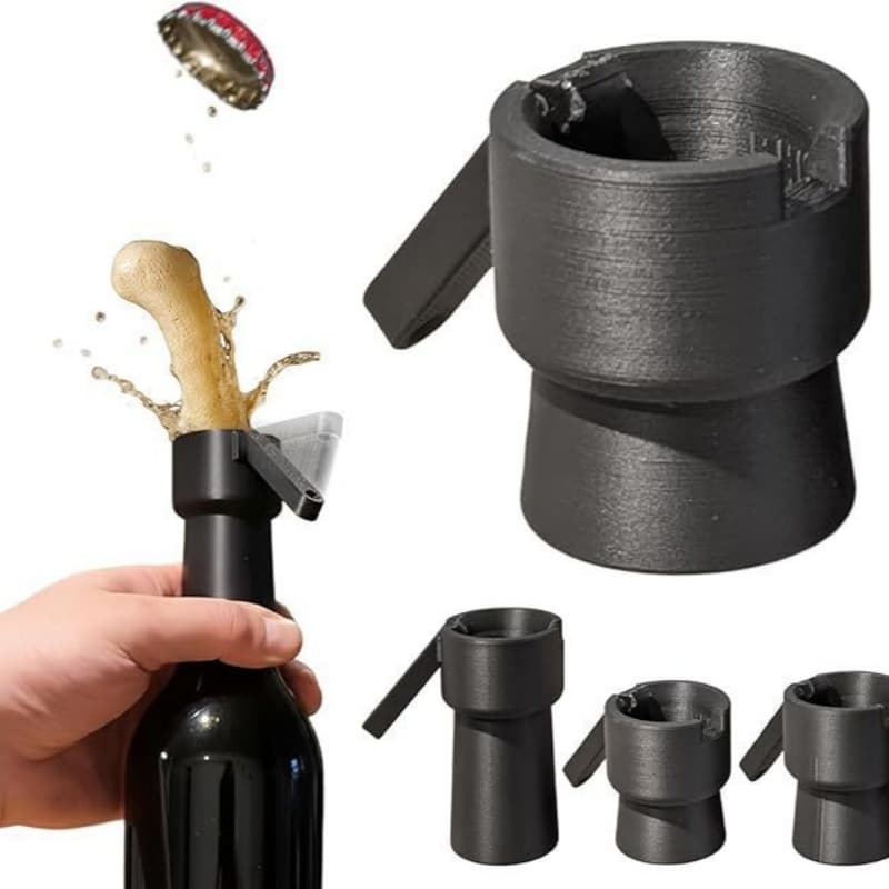 3D Impresso Abridor De Garrafa De Cerveja Criativo Tampa Lançador Pop-Off Ejetor Engraçado Beber Gadget Barra Acessórios