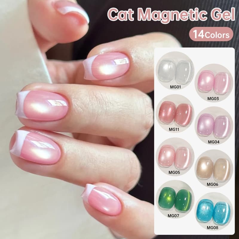 LILYCUTE Rosa Branco Vidro Prego Gel Grânulo Luar Geléia Cristal Magnético Polonês Embeber UV LED Semi-Permanente Manicu