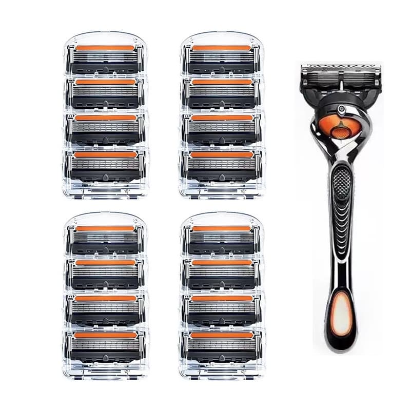 Navalha Importada De 5 Camadas Para Homens , Aparador De Barba Manual Com Cabeça De Lâmina Única