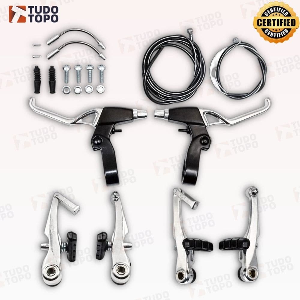Kit de Freio V-brake Orbital Aluminio C/ Maçaneta Tipo Logan