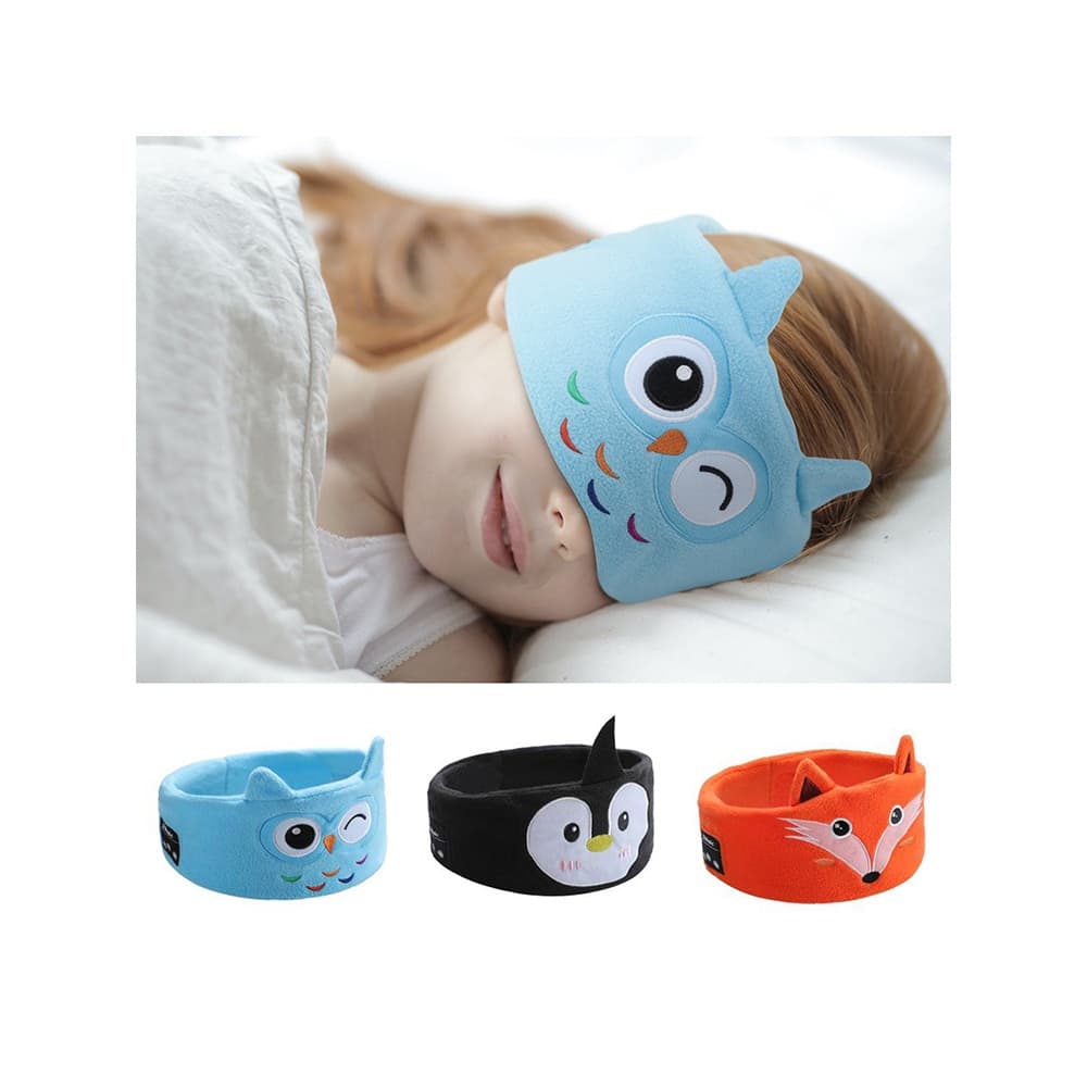 Macio Elástico Confortável Sem Fio Música Fones De Ouvido Dormir Máscara Olho Bluetooth V5.0 Bandana Para Crianças