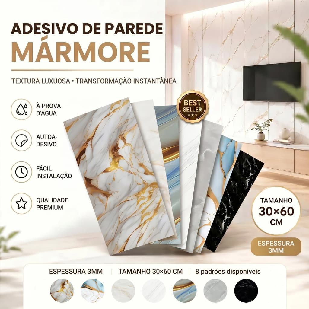 5/10/20PC Kit Placa Adesivos 3d Ampliação Parede Alívio Lavável 30cm X 60cm