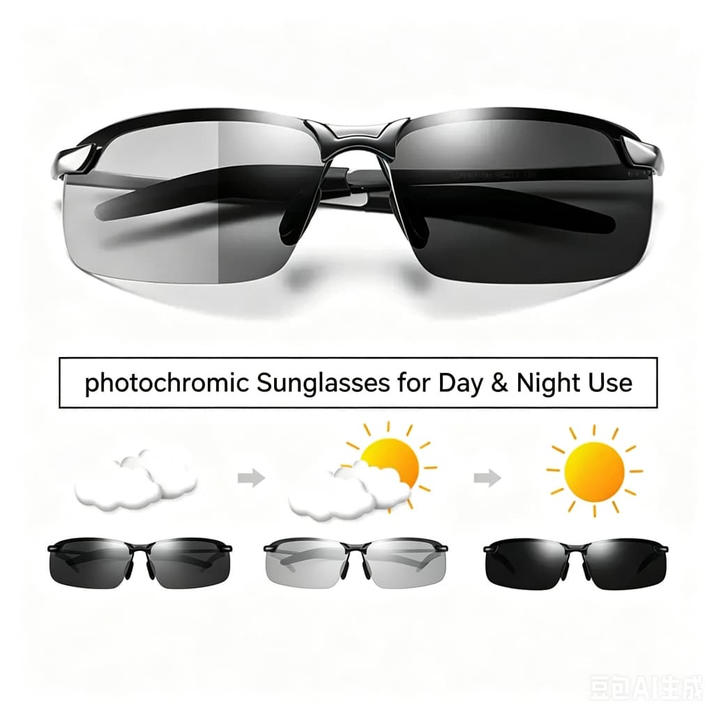 Óculos De Sol Fotocromáticos Polarizados Masculinos – UV400 , Escurecimento/Iluminação Automático Para Dirigir Diurnos E