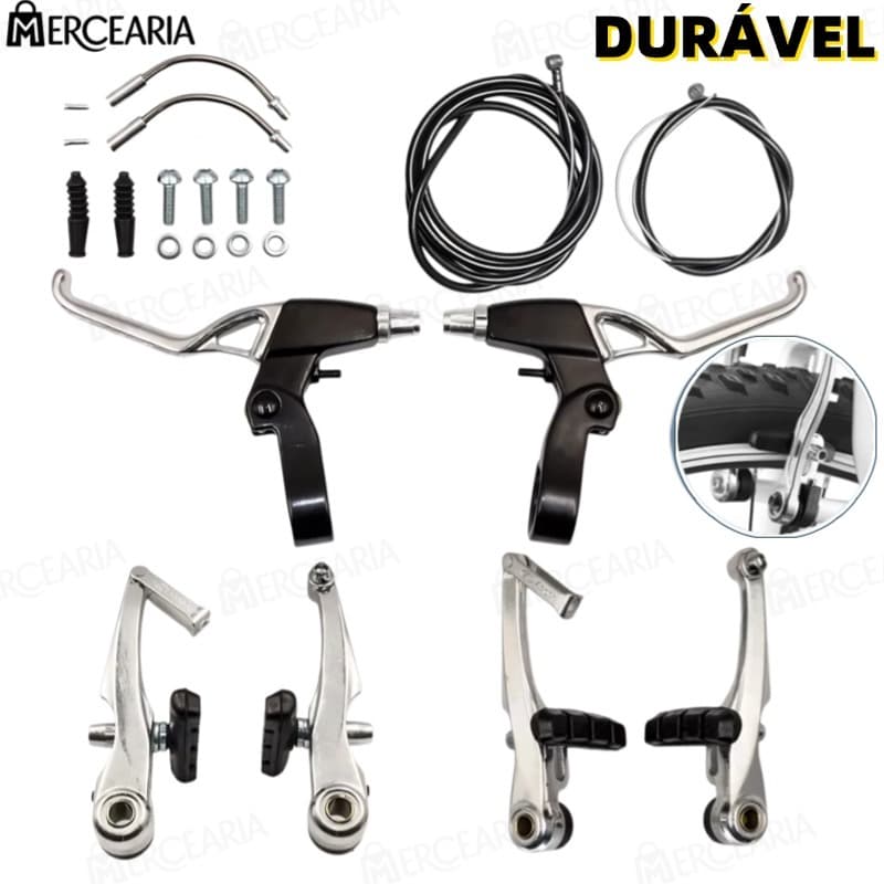 Kit de Freio V-brake Orbital Aluminio C/ Maçaneta Tipo Logan Jogo De Freio Bicicleta V-break