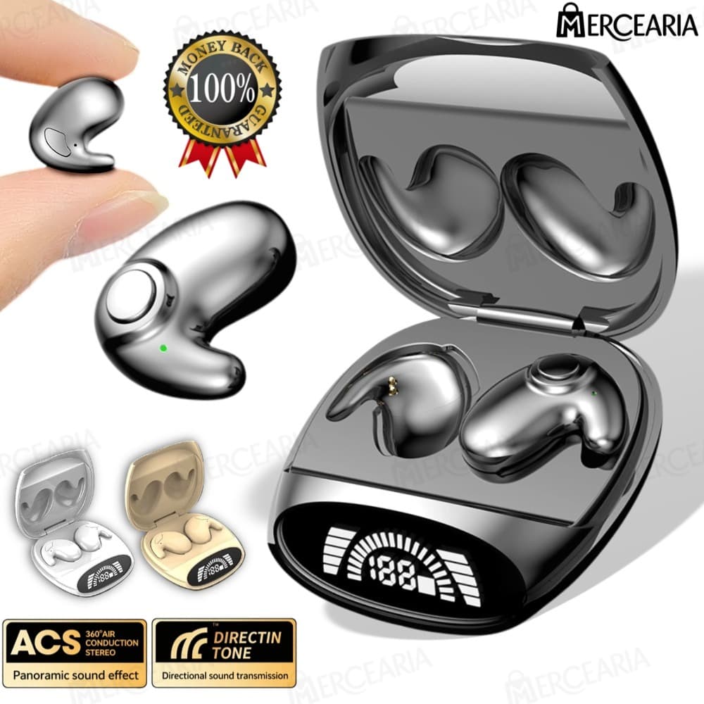Fone De Ouvido Sem Fio Bluetooth 5.3 TWS Ruído Estéreo Cancelando Mini Earbuds À Prova D'água Ultra Longo Espera-MC