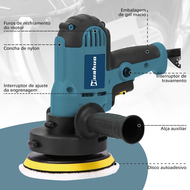 Politriz Lixadeira Automotiva Profissional com regulagem de velocidade 5 Polegadas 700W 110V ou 220v!!
