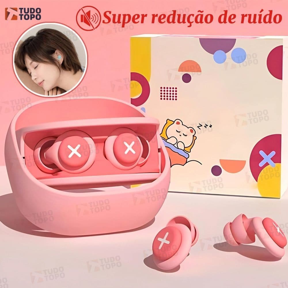 Protetor Auricular para Redução de Ruído Tampões de Silicone com Espuma Macia Lavável e Estojo
