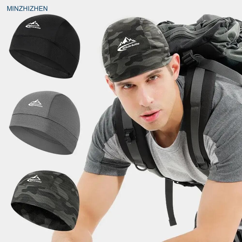 Forro De Capacete Com Caveira De Resfriamento , Boné De Malha Respirável , Esportivo Leve De Secagem Rápida Para Homens