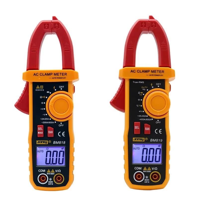 SZBJ Alicate Amperímetro Digital BM818 BM819 Ture RMS 600V/600A Teste De Capacitância De Alcance Automático