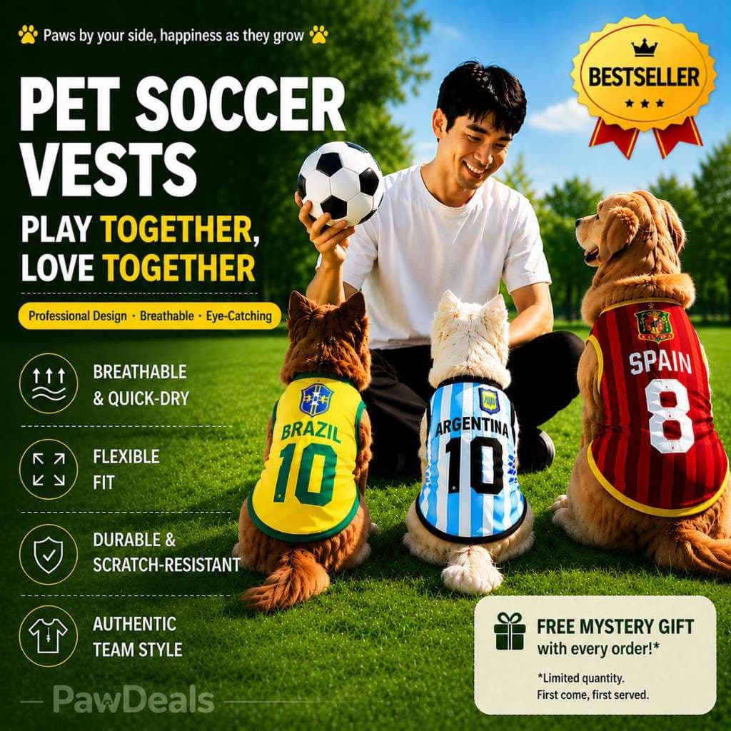 Colete De Futebol Para Animais De Estimação , Camisa De Malha Respirável Cães , Roupas Cachorros , Copa Do Mundo Esporti