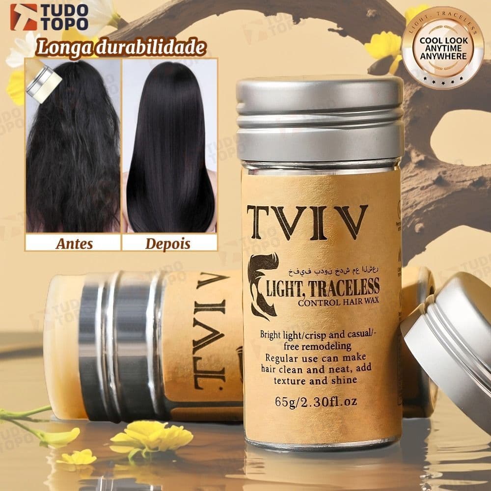 Bastão de Cera para Cabelo Anti-Frizz Frizzy Hair Tidying Creme Suavizante Styling Stick de Cera para Cabelo Sólido