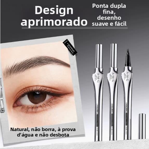 Lápis Sobrancelha A.M.G Ponta Bifurcada Prova Dágua 2 Cores