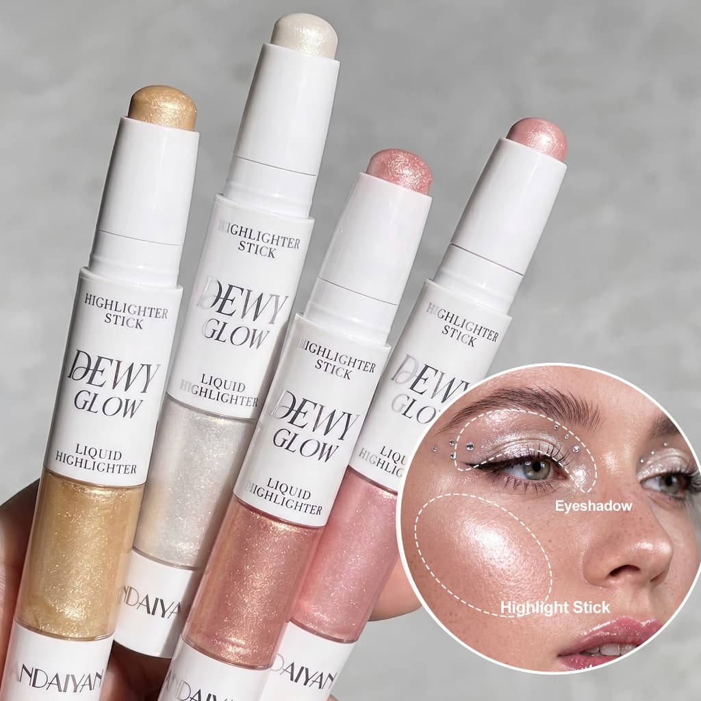 2 Em 1 Iluminador Líquido Bastão , Maquiagem Iluminadora Naturalmente Do Contorno Rosto Para , Cosmético Multiuso