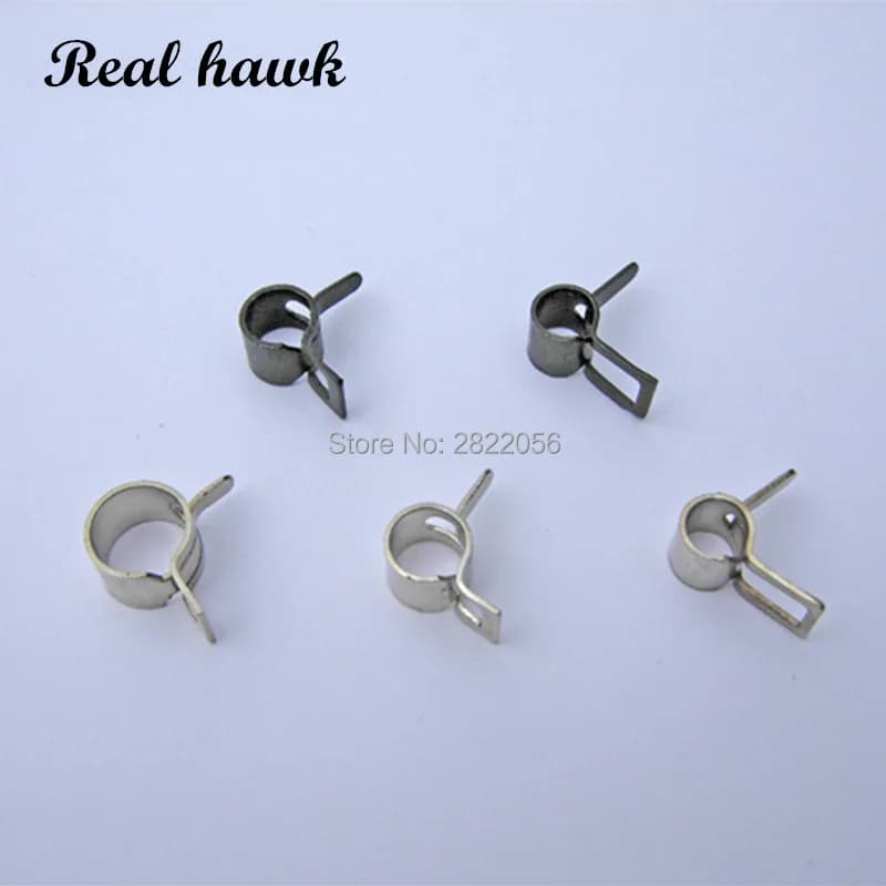 Braçadeiras para Tubos de Óleo Metálicas D3.5-9mm 10 Peças para RC Avião de Asa Fixa Carro Barco Antiderrapante e Resist