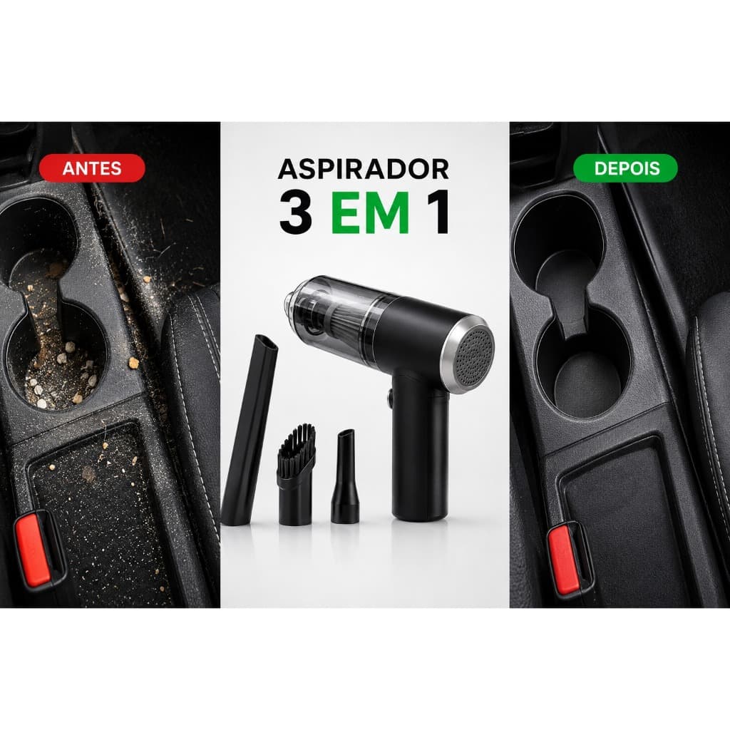 Mini Aspirador De Pó Recarregável Usb Portátil 3 Em 1-SE8010