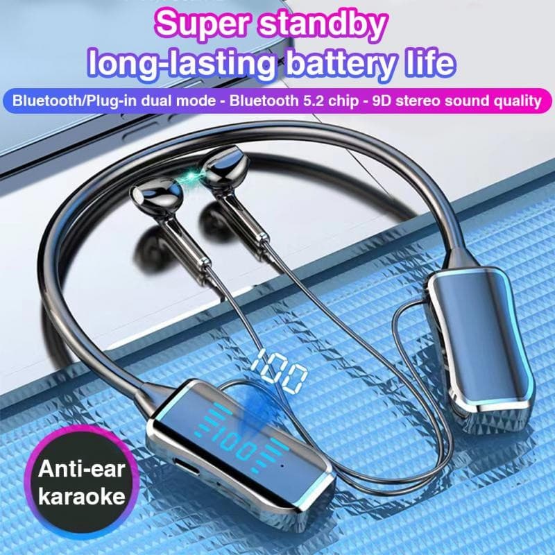 Fone Fones De Ouvido Bluetooth Sem Fio Magnético Sport Neckband Pendurado No Pescoço TWS Blutooth Com Microfone Descriçã