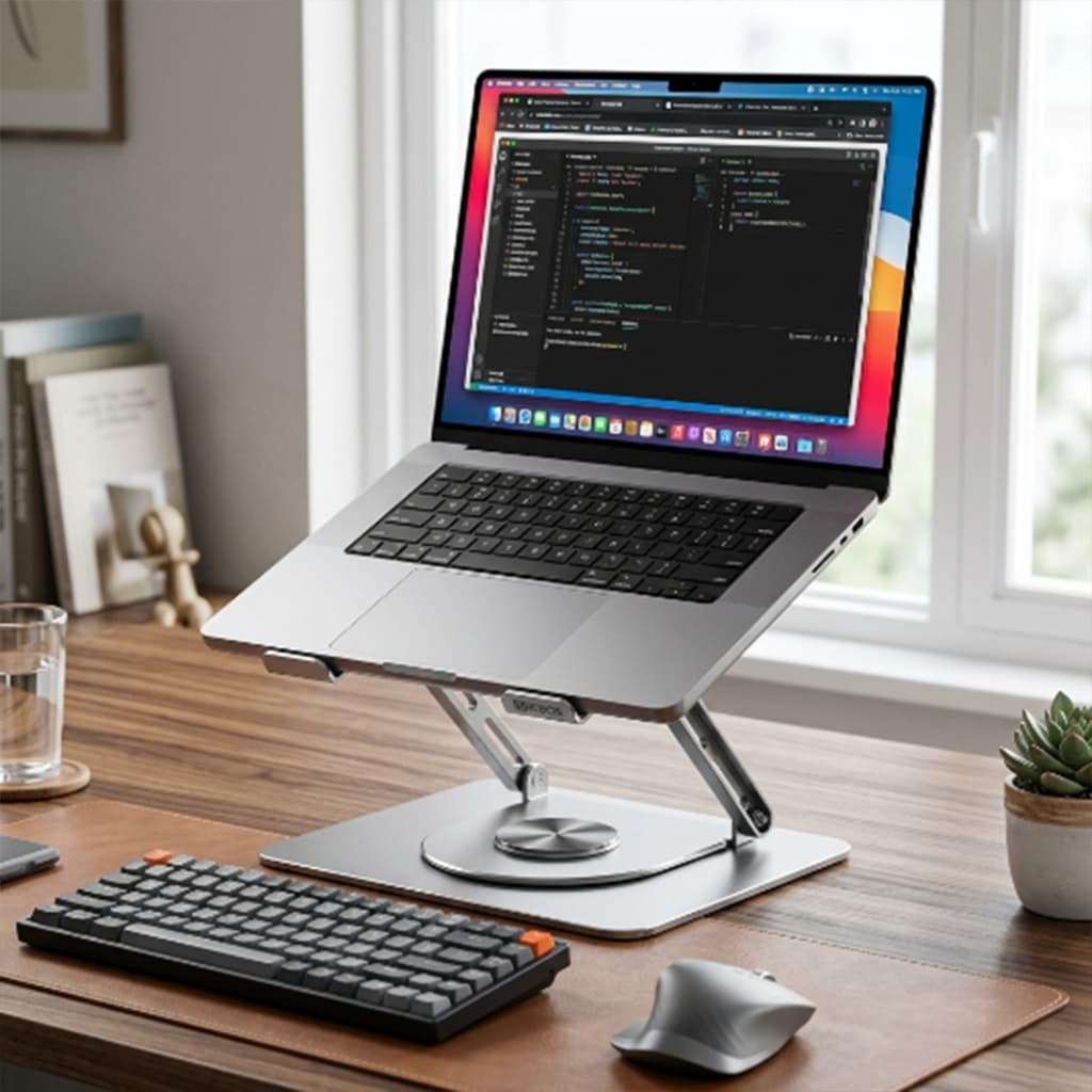 HREBOS x HEYOO Suporte para Notebook 360° Suporte ergonômico ajustável para 13 a 17 polegadas