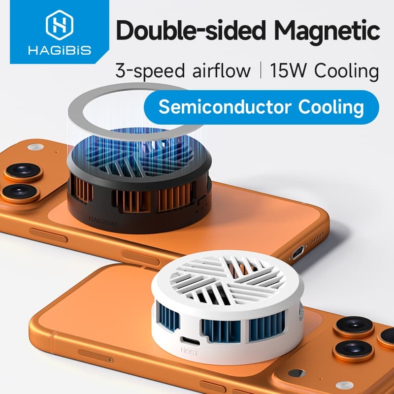 Refrigerador De Telefone Semicondutor Magnético HAGiBiS Radiador De Resfriamento Rápido Ventilador Silencioso De 3 Veloc
