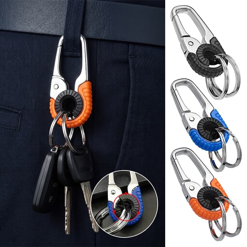 1pc Moda Criativa Masculina Carro Chaveiro Cintura Pendurado Anel Duplo
