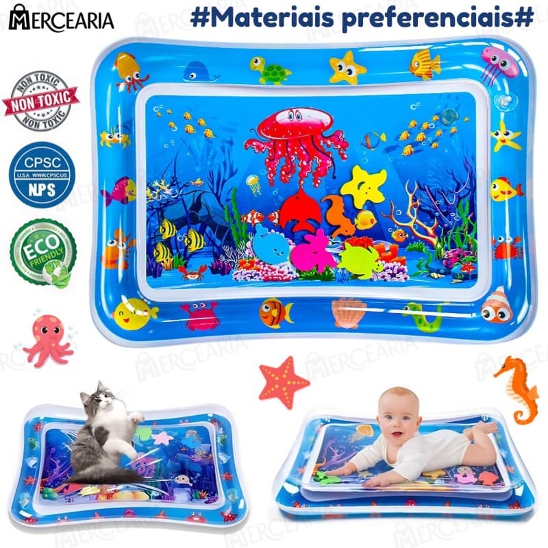 Tapete Inflável Bebê Água Atividade Criança Brinca Brinquedo-ME