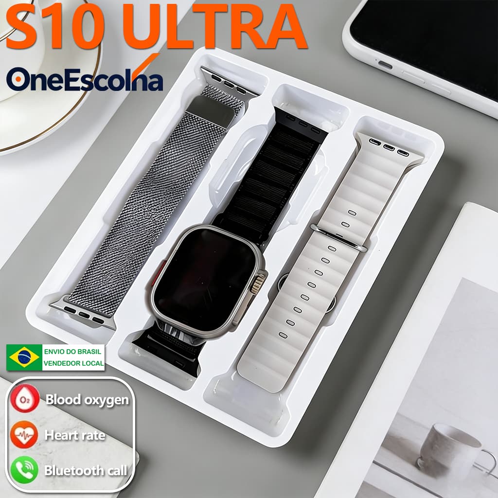 Novo smartwatch S10 max 49MM com chamadas Bluetooth Monitoramento De Saúde Contagem De Exercícios Calculadora