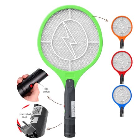 Mata-Mosquitos Elétrico Recarregável USB Bug Zapper Raquete Fly Killer Insect Bat