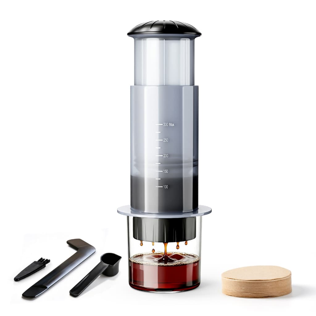 300ml AeroPress Máquina De Café Expresso Portátil Imprensa Francesa Cafeteira Com Filtro Kit Papel Barra Conjunto Moedor