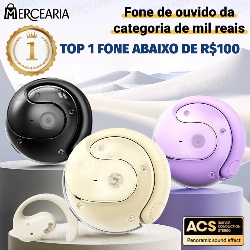 Fone de ouvido Sem fio Bluetooth Suporte Orelha Pendurada Anti-queda TWS Ergonômico-MC
