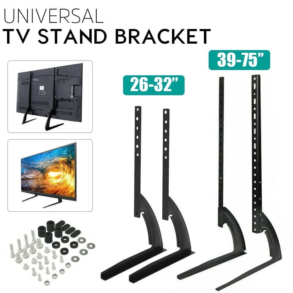 Suporte Tv Mesa Universal Fixo Base Pé Monitor 32 Até 75'' Suporte De Mesa Para Tv/monitor De Suporta até 50kg