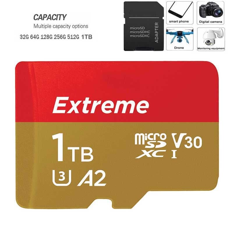 Cartão De Memória SD De Alta Velocidade Jogos De 1 Tb 2 Micro TF 128 Gb 256 512 Para Monitoramento De Câmera CCTV , Grav