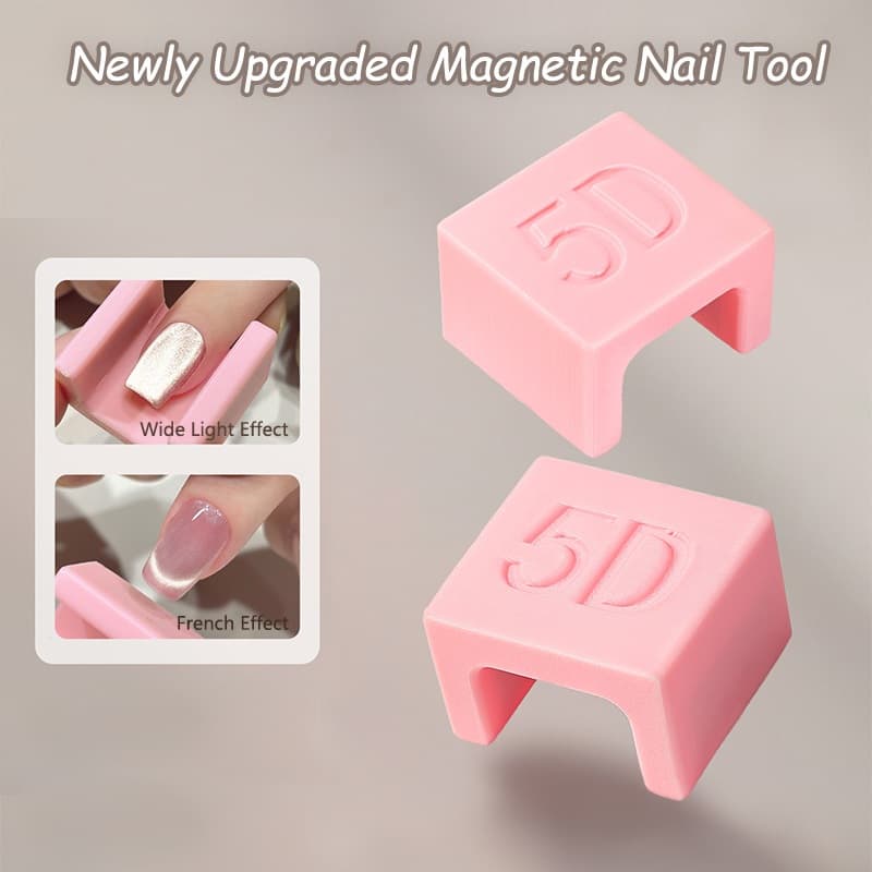 Ímã De Efeito Magnético De Gato 5D Lado Largo , Design Francês , Esmalte , Ferramentas Para Unhas , Arte Em