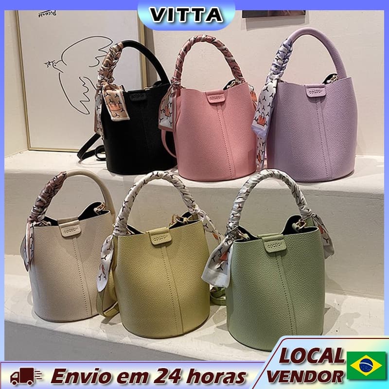 VITTA Lychee Padrão Bolsa De Couro Macio Mulheres Verão Novo Estilo Popular Bolsa Mensageiro De Ombro