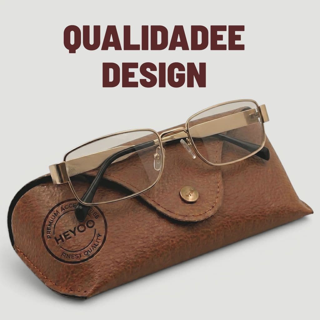 HEYOO Óculos de sol com Design de armação estreita, armação de Metal minimalista, óculos de sol retrô de luxo