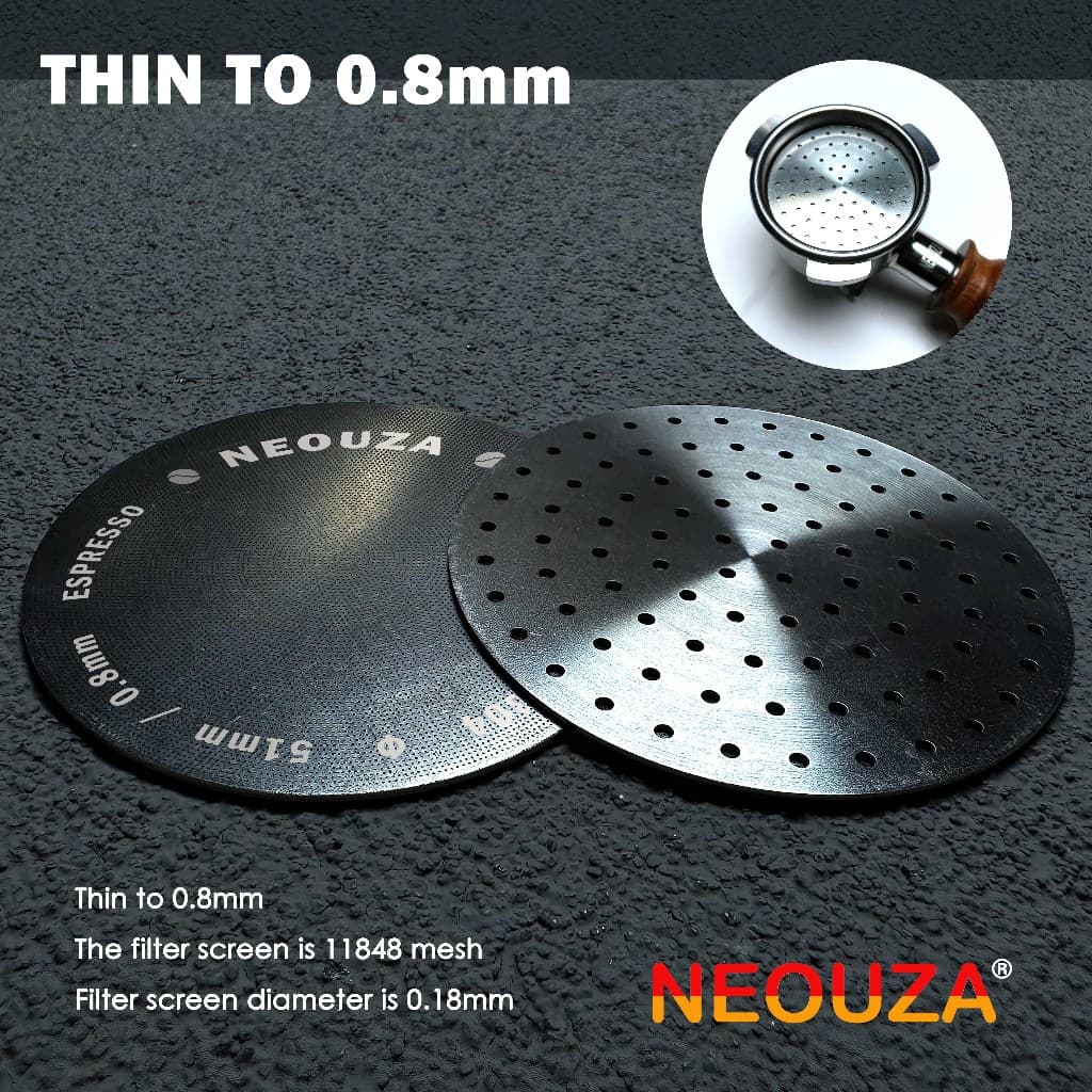 NEOUZA V3 Espresso 51/53/58mm Tela Do Disco 0.8mm Espessura Filtro De Malha Reutilizável Aço Inoxidável Para Porta-Café Barista Cesta