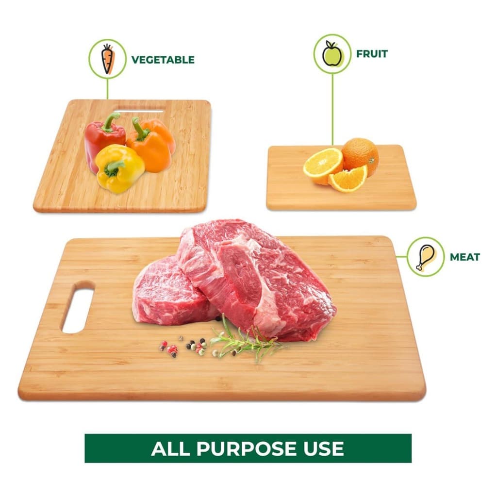 Tábua De Corte Versátil De Bambu Para Todos Os Tipos De Alimentos , Carnes E Vegetais