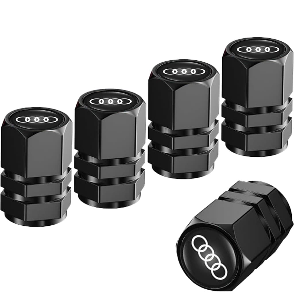 5 Pcs Tampas De Válvula De Carro Audi , Alumínio Com Vedações Para Pressão Consistente Dos Pneus Duráveis Carros , SUVs