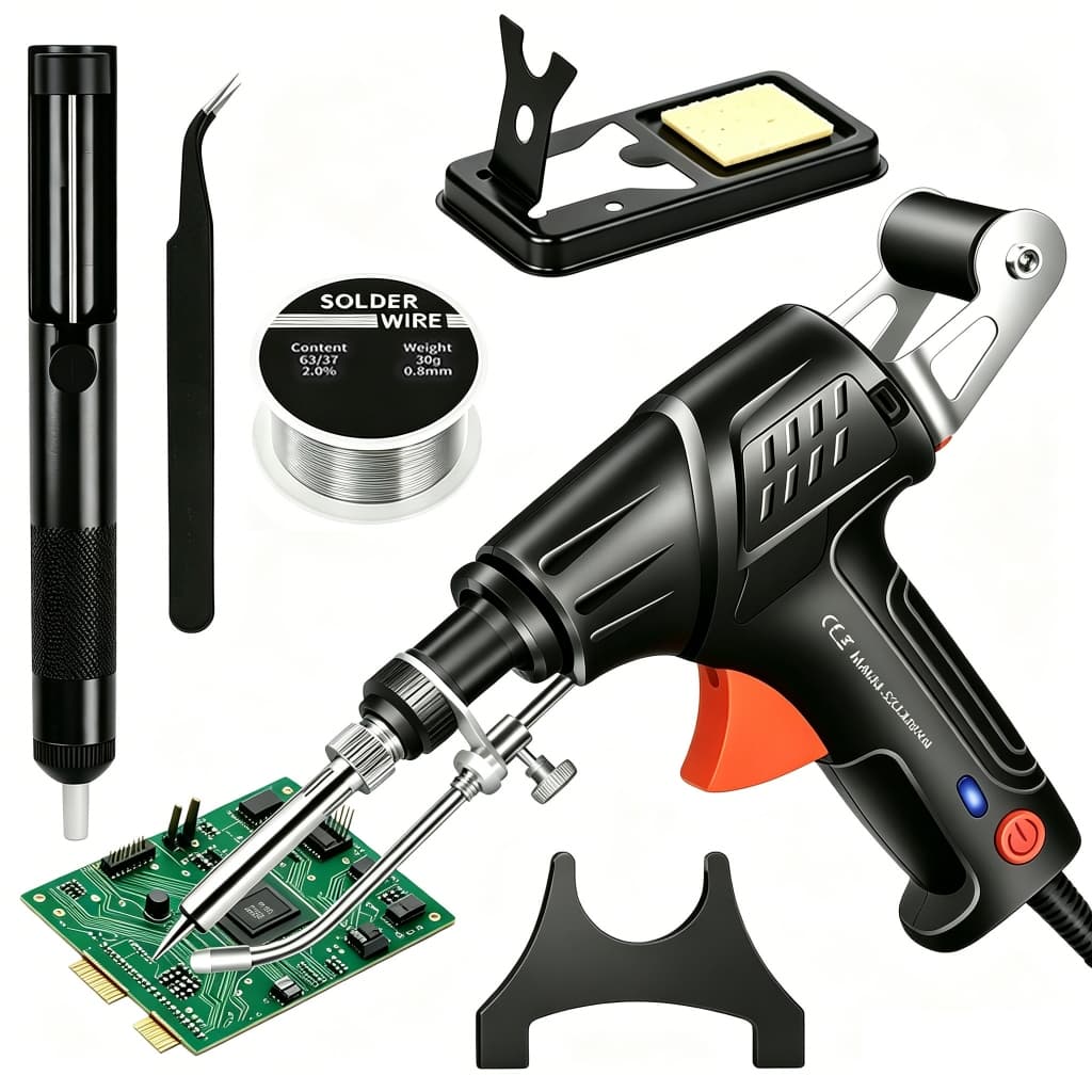 Kit De Ferro De Solda Elétrico Com Máquina Portátil De Fio Automático