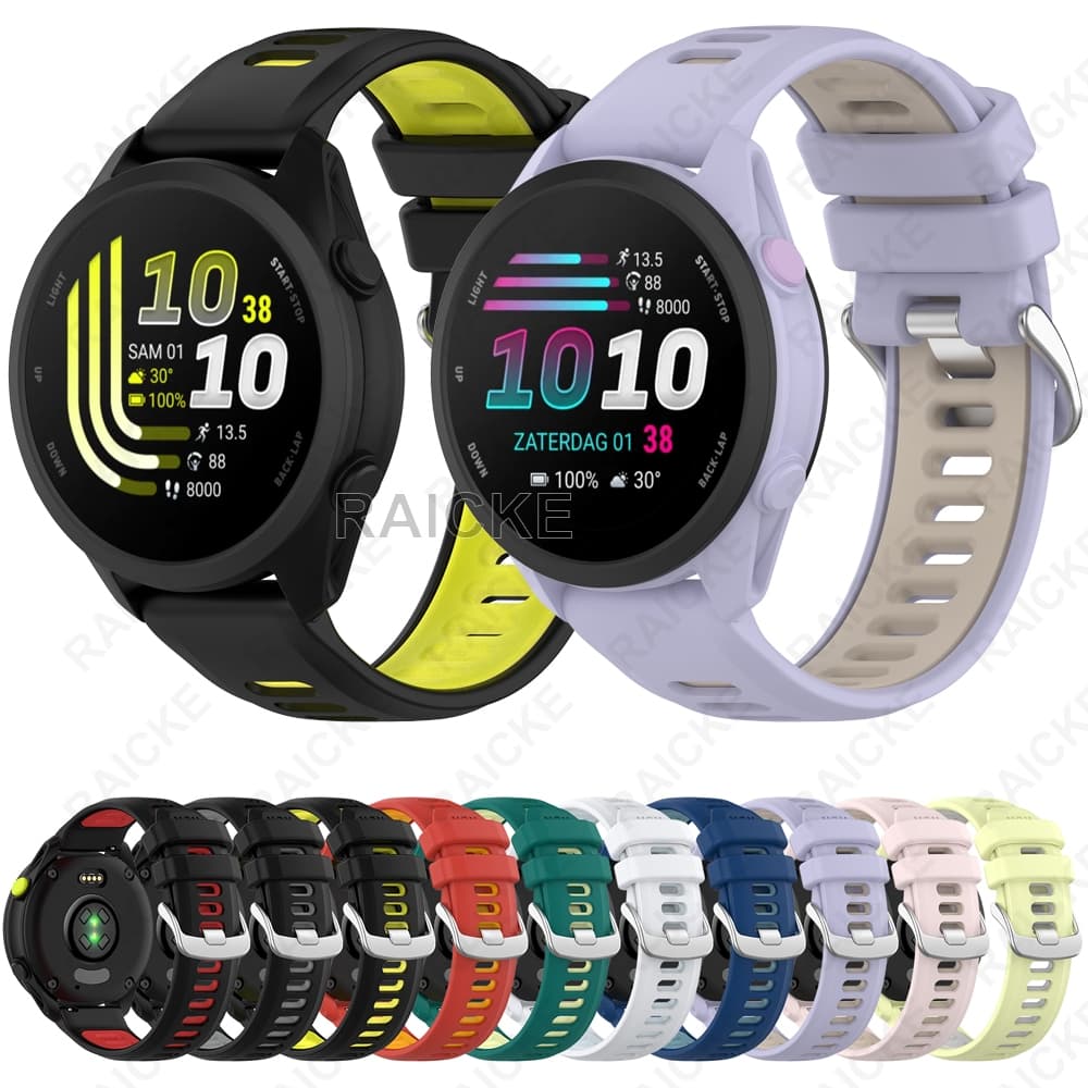 Pulseira De Relógio Esportiva De Silicone Para Garmin Vivoactive 5/6/Forerunner 55/70/170/165/245/645/158/168/570 42mm