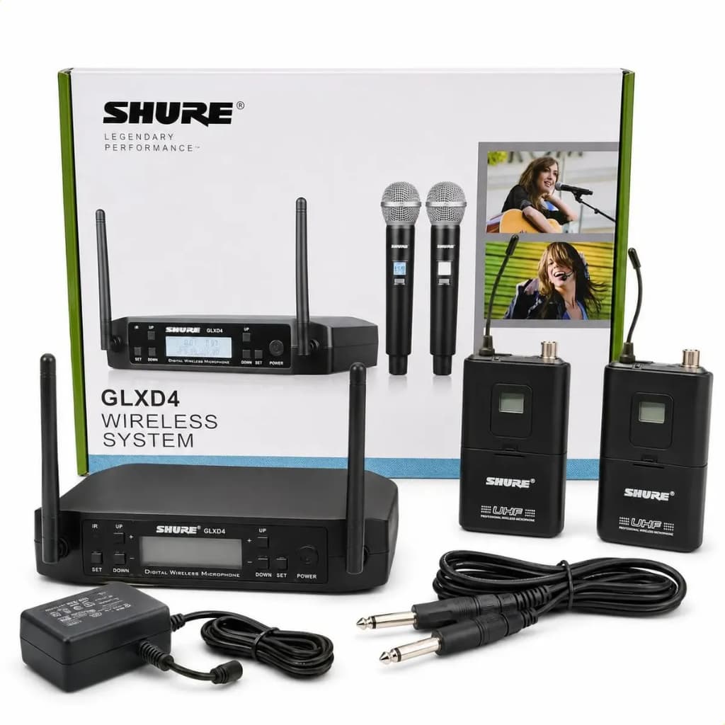 Microfone Sem Fio Shure Glxd4 Uhf Bodypack Headwo