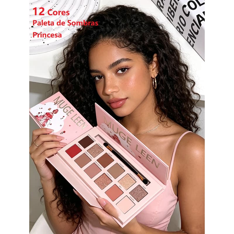 Paleta de Sombras 12 Cores - Alta Pigmentação, Linha Premium - Mais Vendida do Momento, Versátil: de jovem a madura